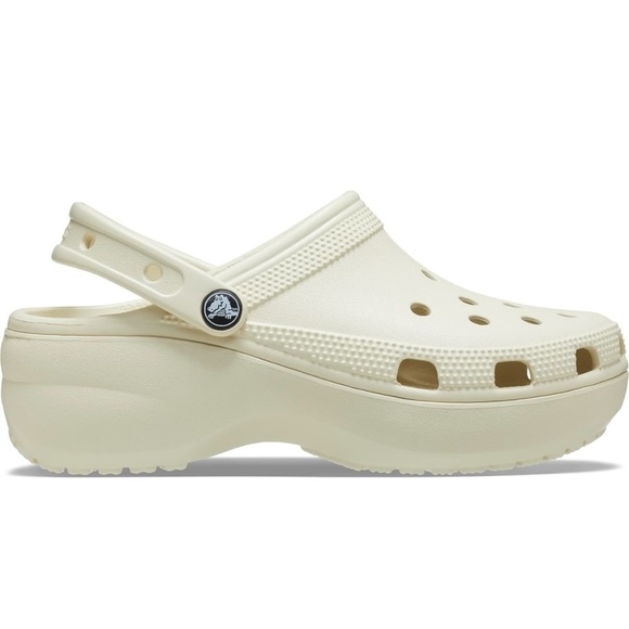 Crocs Womens Classic Bone Platform Clog size W 6 37 - Picture 2 of 6